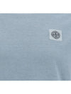 Organic Cotton Short Sleeve T-Shirt Sky Blue - STONE ISLAND - BALAAN 8