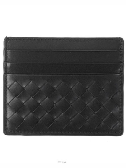 Intrecciato Weaving Card Wallet Black - BOTTEGA VENETA - BALAAN 2