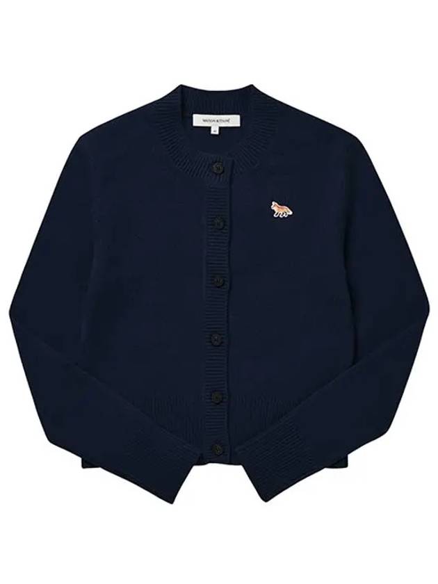 Baby Fox Patch Wool Cardigan Navy - MAISON KITSUNE - BALAAN 5