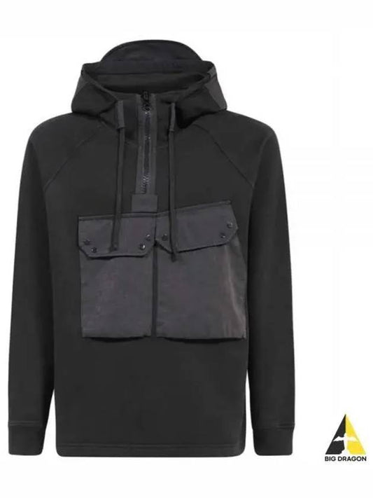 Felpa Chiusa Cappuccio Garment-Dye Hooded Anorak Black - TEN C - BALAAN 2