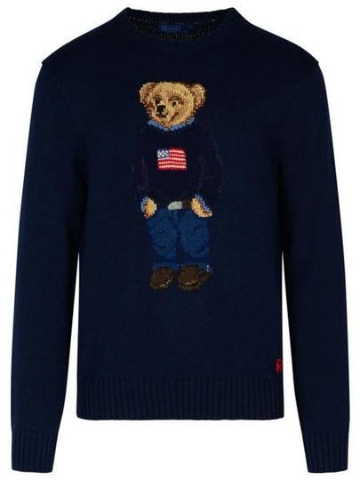 Bear Logo Cotton Blend Sweatshirt Navy - POLO RALPH LAUREN - BALAAN 2