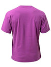 Logo Patch Cotton Short Sleeve T-Shirt Magenta - STONE ISLAND - BALAAN 3