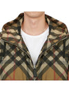 Layered Check Nylon Hooded Jacket Archive Beige - BURBERRY - BALAAN 9