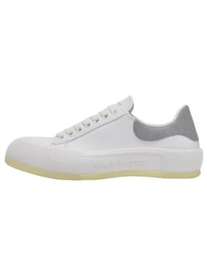 Grey Tab Low Top Sneakers White - ALEXANDER MCQUEEN - BALAAN 2