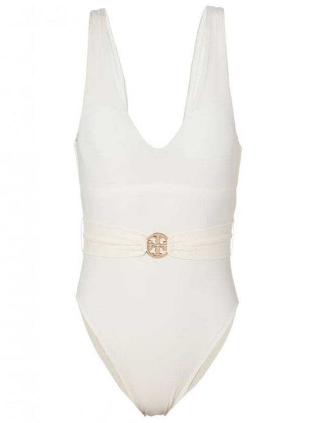 Logo One Piece Swimsuit White - TORY BURCH - BALAAN 1