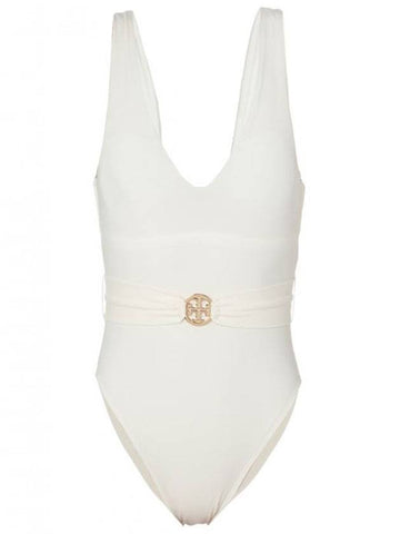 Logo One Piece Swimsuit White - TORY BURCH - BALAAN 1