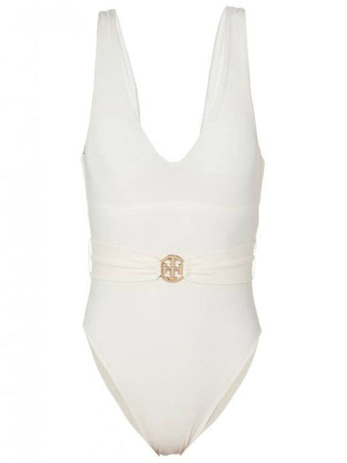 Logo One Piece Swimsuit White - TORY BURCH - BALAAN 1