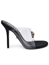 Women's Vagabond Open Toe Mules Black - VERSACE - BALAAN 1