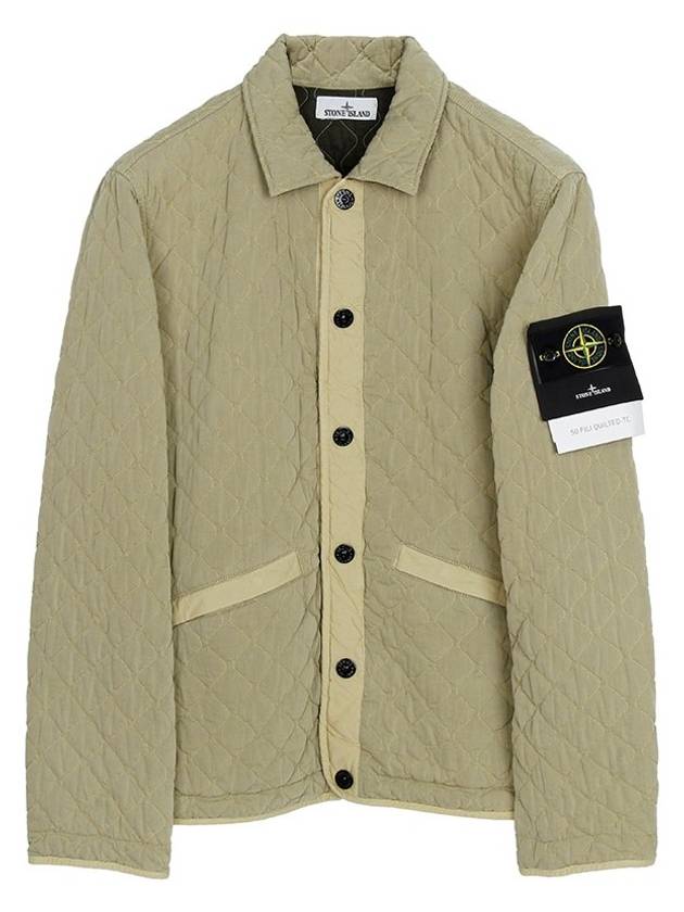 Lightweight Quilted Logo Patch Drawstring Jacket Beige - STONE ISLAND - BALAAN 2