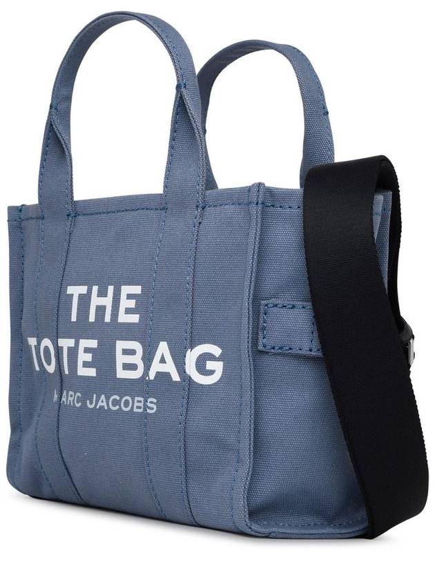 Logo Small Canvas Tote Bag Blue Shadow - MARC JACOBS - BALAAN 15