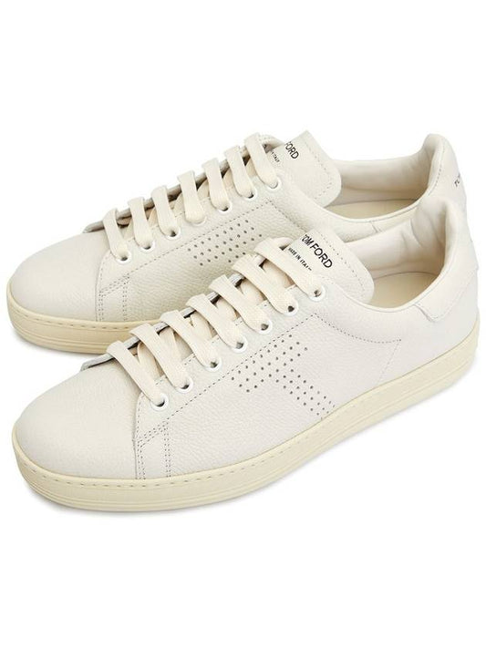 Grain Leather Low Top Sneakers White - TOM FORD - BALAAN 2