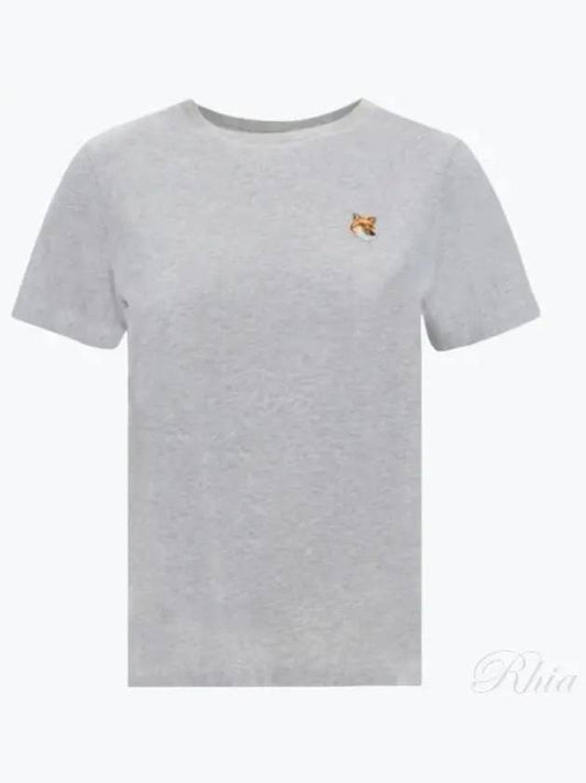 Fox Head Patch Regular Short Sleeve T-Shirt Grey - MAISON KITSUNE - BALAAN 2