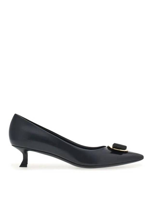 New Vara Plate Leather Pumps Black - SALVATORE FERRAGAMO - BALAAN 2