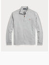 Embroidered Pony Logo Half Zip-Up Knit Top Grey - POLO RALPH LAUREN - BALAAN 2