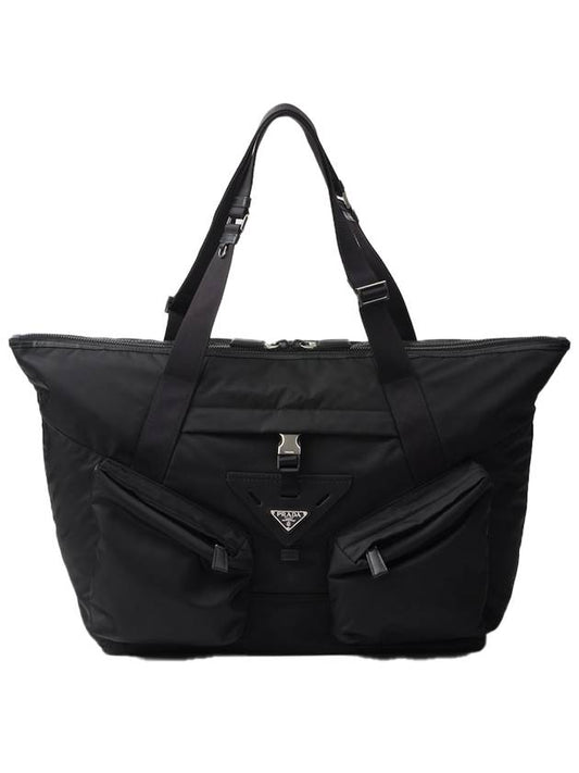 Re-Nylon Leather Travel Tote Bag Black - PRADA - BALAAN 2