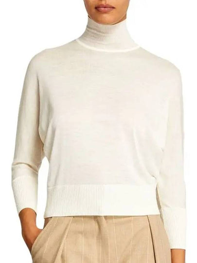 Women's Talea Virgin Wool Turtleneck White - MAX MARA - BALAAN 2