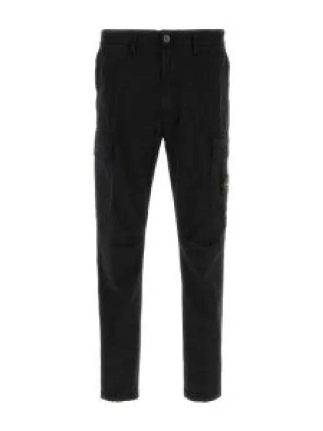 Supima Cotton Twill Stretch TC Straight Pants Black - STONE ISLAND - BALAAN 2