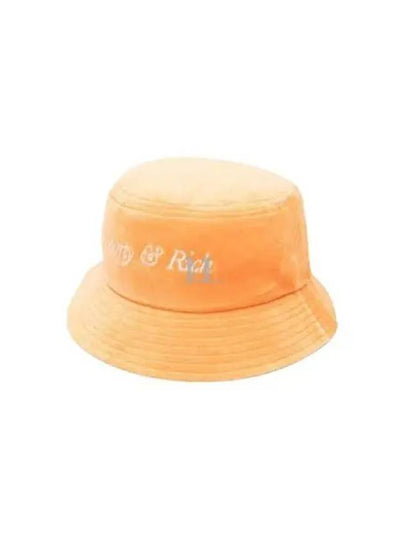 Embroidered Logo Cotton Bucket Hat Orange - SPORTY & RICH - BALAAN 2