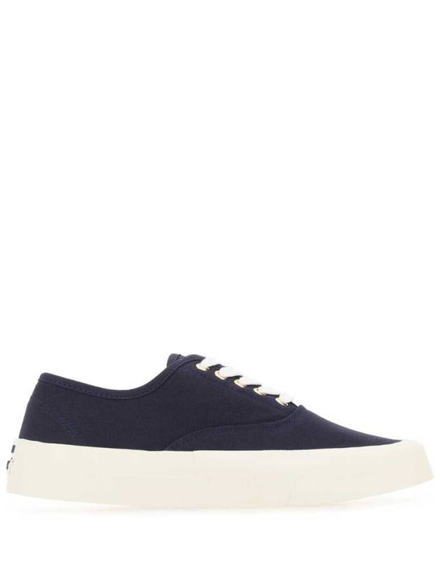 Lace Up Canvas Cotton Low Top Sneakers Navy - MAISON KITSUNE - BALAAN 2