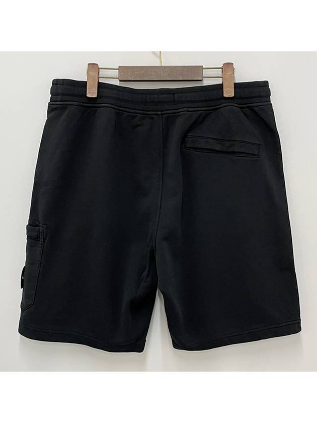 Fleece Bermuda Shorts Black - STONE ISLAND - BALAAN 8