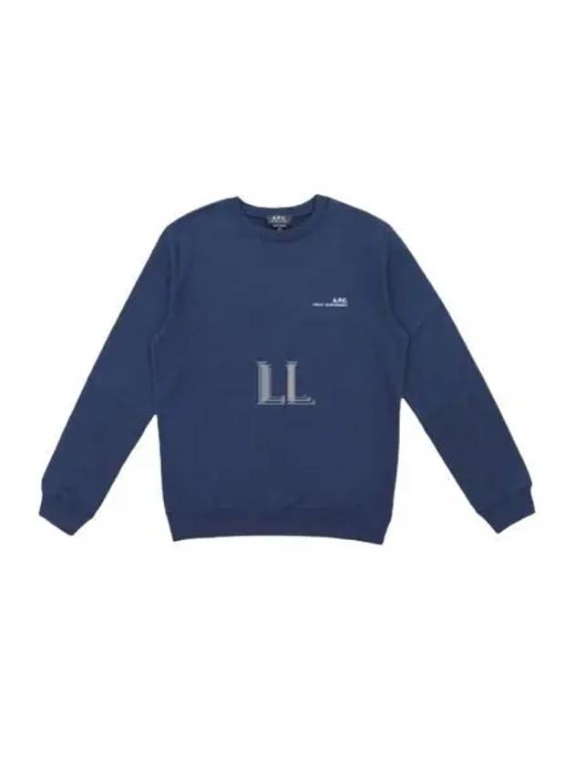 Men's Item Logo Sweatshirt Navy - A.P.C. - BALAAN 2