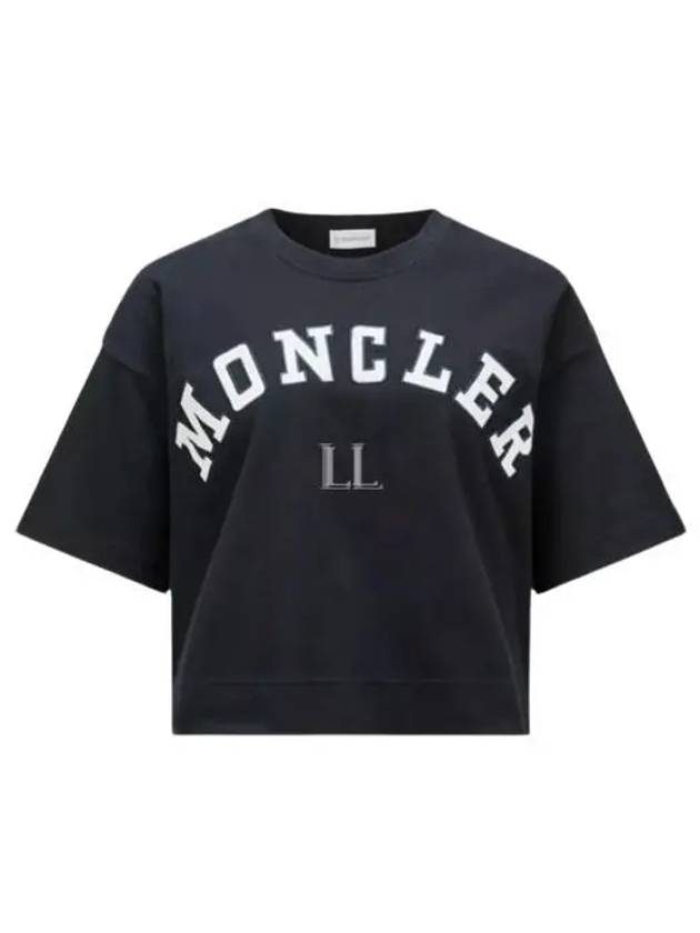 Logo Short Sleeve T-Shirt Night Blue - MONCLER - BALAAN 2