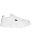 Padded Nappa Leather Low Top Sneakers White - PRADA - BALAAN 1