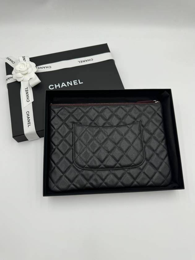 Women's Classic Medium Pouch Silver A82545 - CHANEL - BALAAN 3