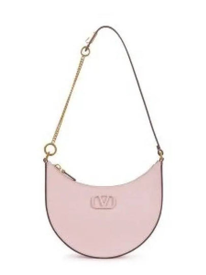 V Logo Classic Leather Chain Shoulder Bag Pink - VALENTINO - BALAAN 2