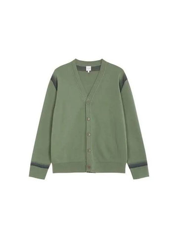 Color matching line button up knit cardigan green 271609 - PAUL SMITH - BALAAN 1