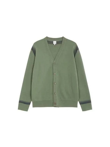 Color matching line button up knit cardigan green 271609 - PAUL SMITH - BALAAN 1