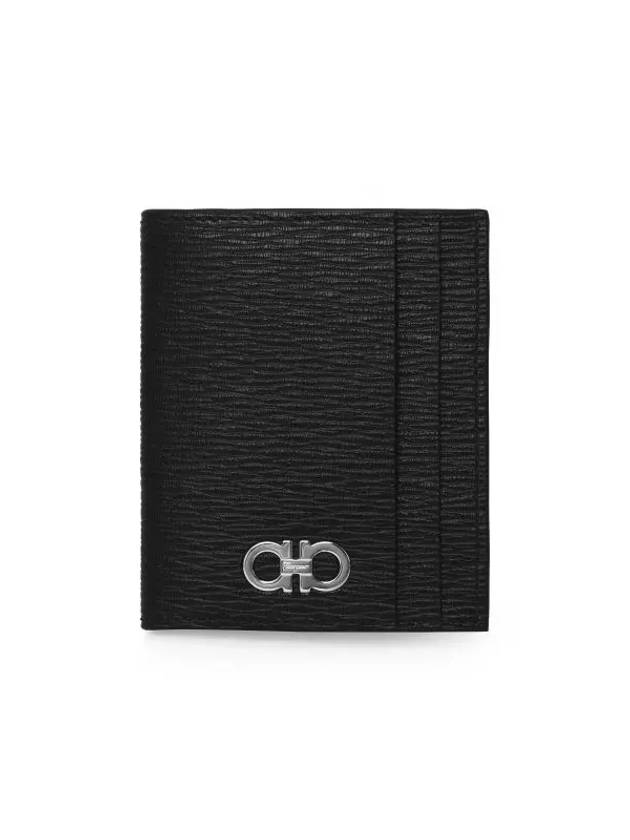 Gancini Card Wallet Black - SALVATORE FERRAGAMO - BALAAN 3