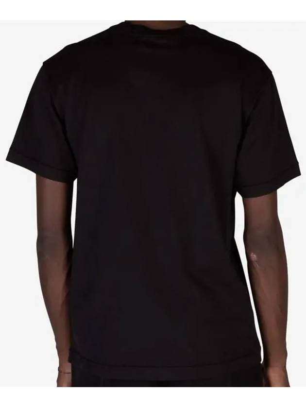 Organic Cotton Short Sleeve T-Shirt Black - STONE ISLAND - BALAAN 5