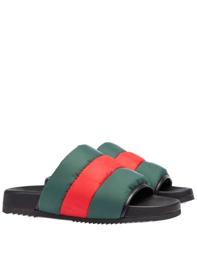 nylon padded web slippers black - GUCCI - BALAAN 3