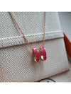 Pop-Ache H Pendant Rose Gold Necklace Rose Extreme - HERMES - BALAAN.