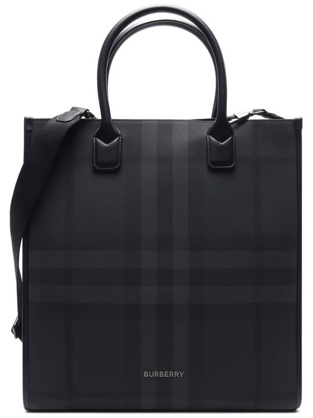 Slim Vertical Denny Tote Bag Charcoal - BURBERRY - BALAAN 3