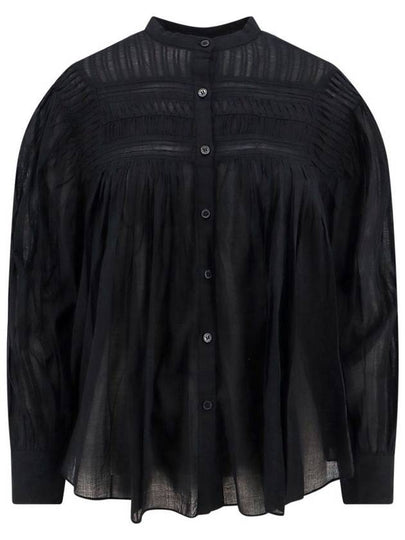 Plalia Cotton Blouse Black - ISABEL MARANT ETOILE - BALAAN 2