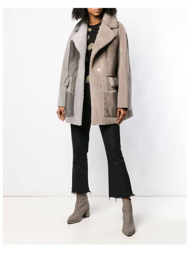 Twotone mink sharing coat - BLANCHA - BALAAN 2