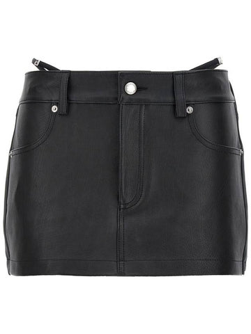 Alexander Wang Thong Leather Skort - ALEXANDER WANG - BALAAN 1