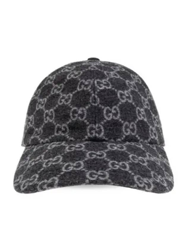 GG Flannel Ball Cap Grey - GUCCI - BALAAN 2