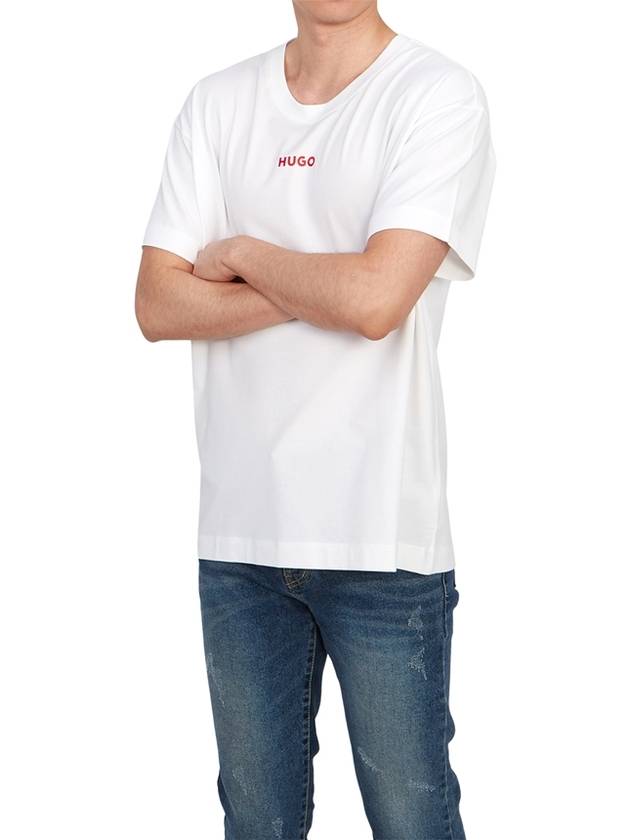 Logo Cotton Short Sleeve T-shirt White - HUGO BOSS - BALAAN 5