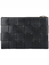 Intrecciato Cassette Clutch Bag Black - BOTTEGA VENETA - BALAAN 4