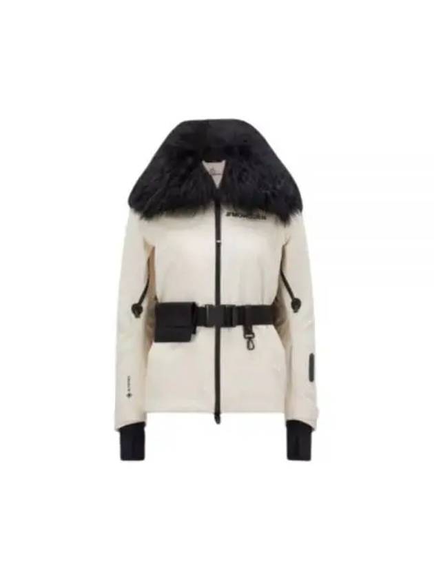 Grenoble Vizelle Ski Zip-Up Jacket Milk White - MONCLER - BALAAN 1