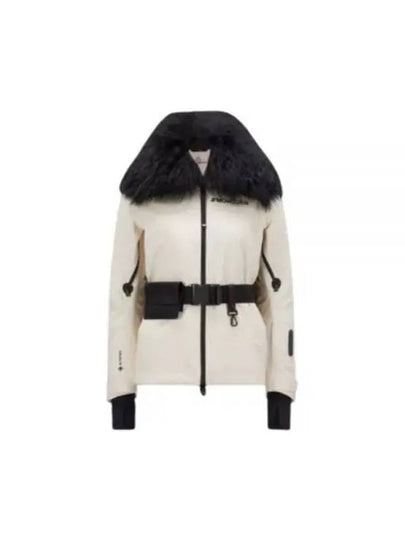 Grenoble Vizelle Ski Zip-Up Jacket Milk White - MONCLER - BALAAN 2