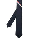 RWB Striped Selvedge Panel Super 120S Twill Tie Navy - THOM BROWNE - BALAAN 1