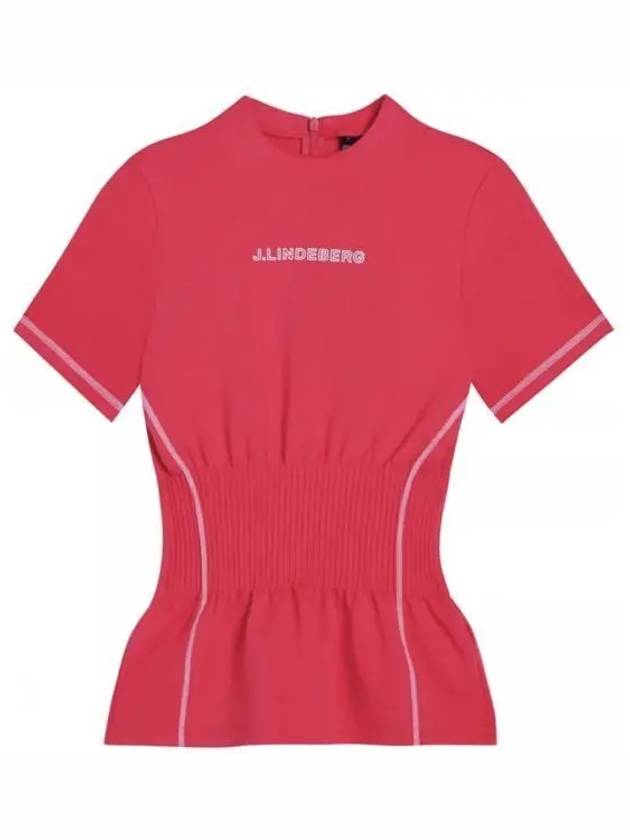 Kim short sleeve t-shirt pink - J.LINDEBERG - BALAAN 2