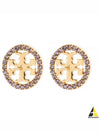 Miller Crystal Stud Earrings Gold - TORY BURCH - BALAAN 2