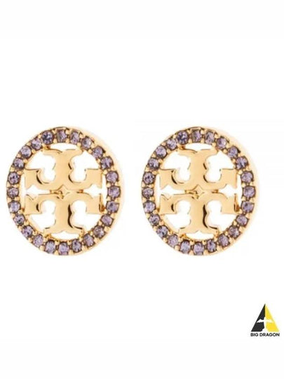 Miller Crystal Stud Earrings Gold - TORY BURCH - BALAAN 2