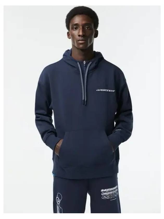 Men s Double Face Half Zip Up Hooded Sweatshirt SH5531 53G KXE Domestic Product GQ2N23031490184 - LACOSTE - BALAAN 1