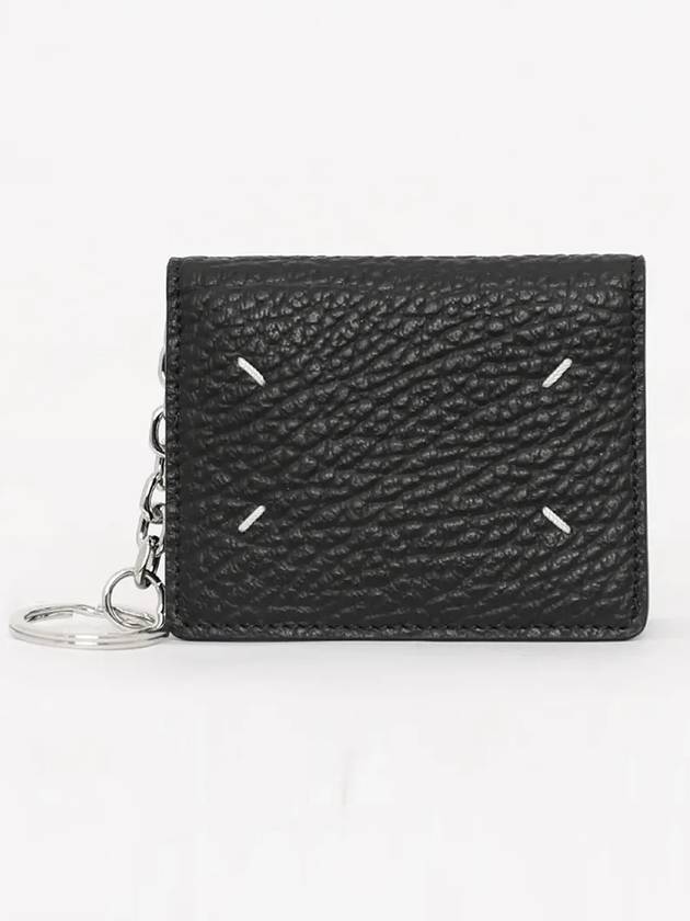 4 Stitch Keyring Card Wallet Black - MAISON MARGIELA - BALAAN 4